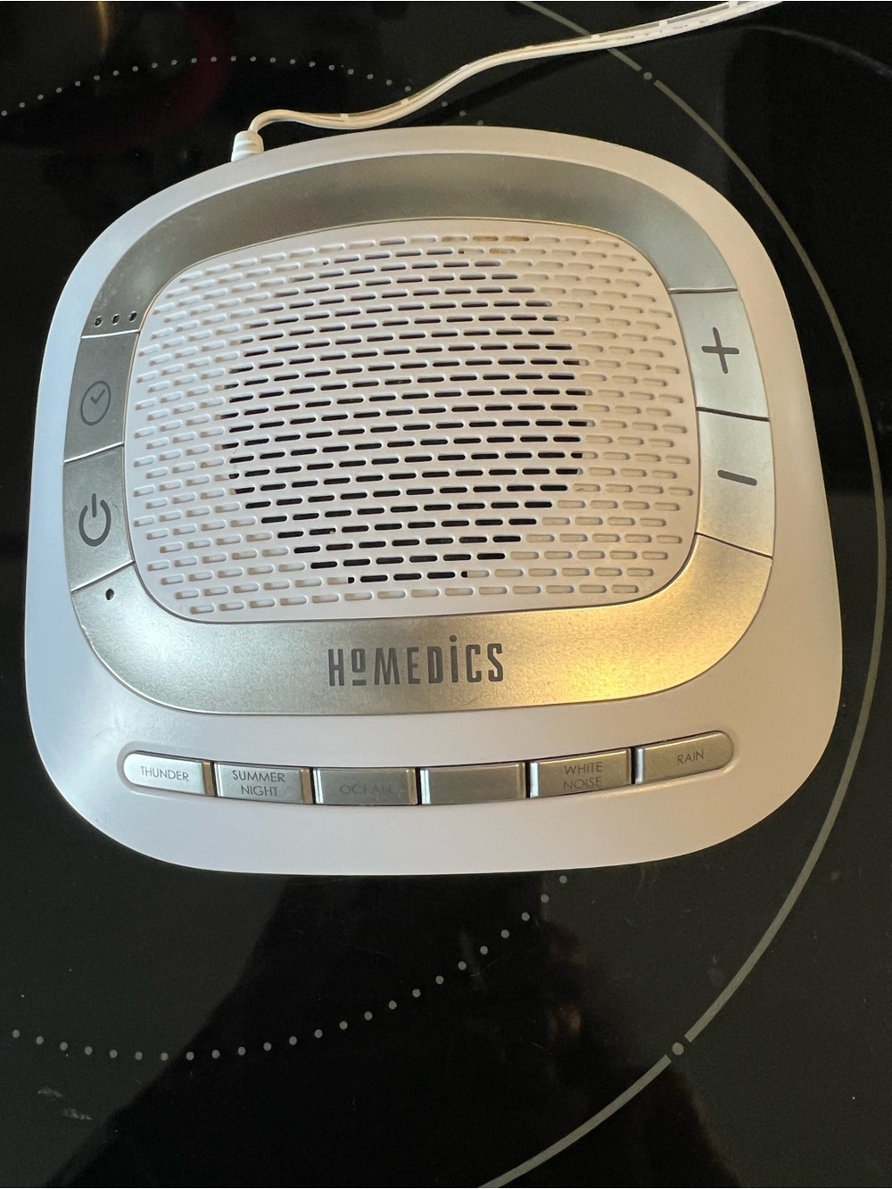 Homedics White and Silver Portable Sound Machine